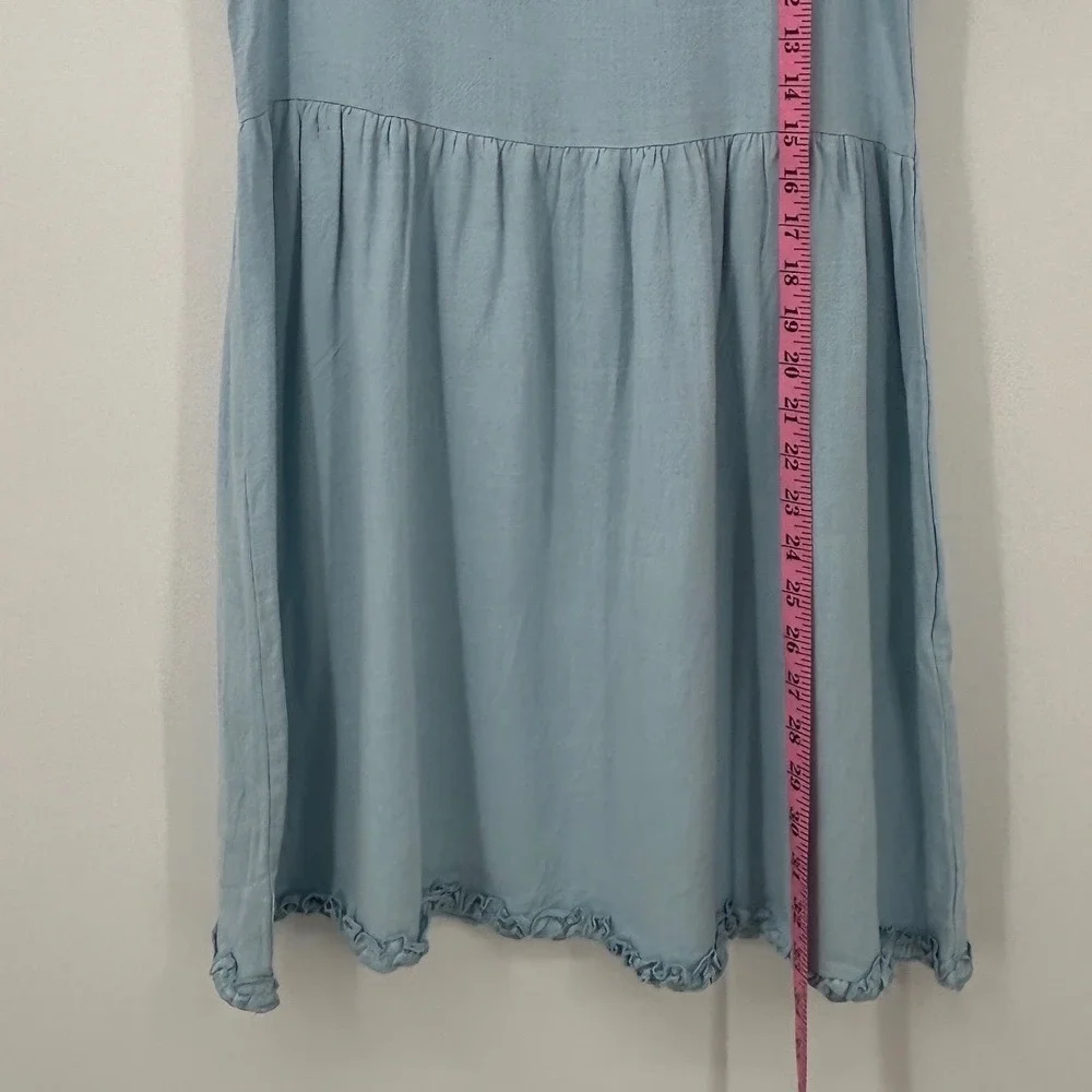 LA Hearts PacSun Womens Light Blue Ruffle Baby Doll Mini Dress Size M New - Picture 5 of 6
